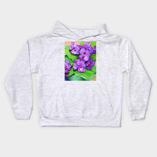 African Violets Kids Hoodie by cmpoetry